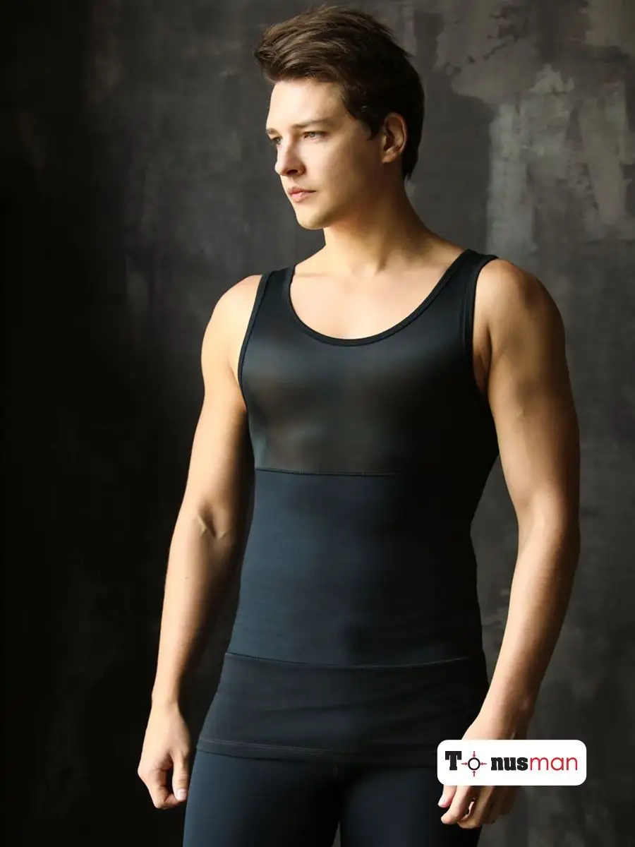 Майка мужская спортивная больших размеров черный